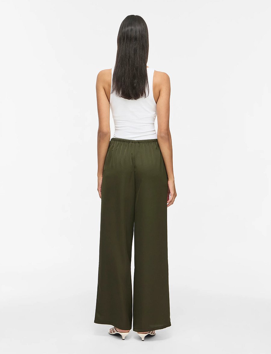 Vila - VIELLETTE WIDE STRING PANTS/KA - forest night - 3