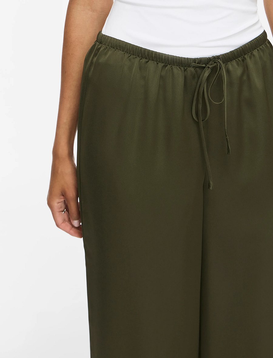 Vila - VIELLETTE WIDE STRING PANTS/KA - forest night - 5