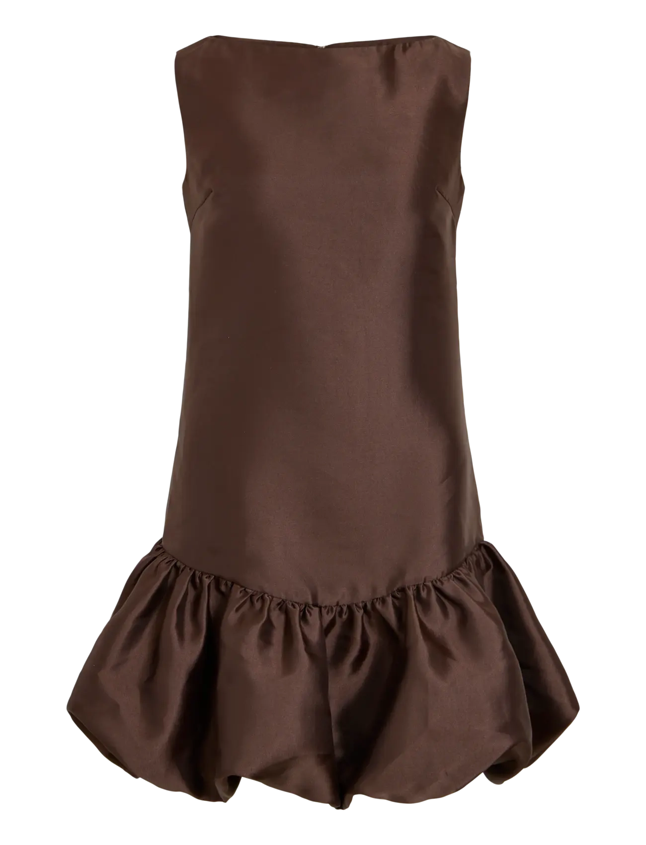 Vila VISHINA S/L BOATNECK SHORT DRESS/PTY/KA - Kleider - COFFEE BEAN / brown