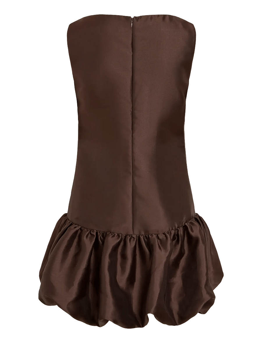 Vila - VISHINA S/L BOATNECK SHORT DRESS/PTY/KA - partykleider - coffee bean - 1