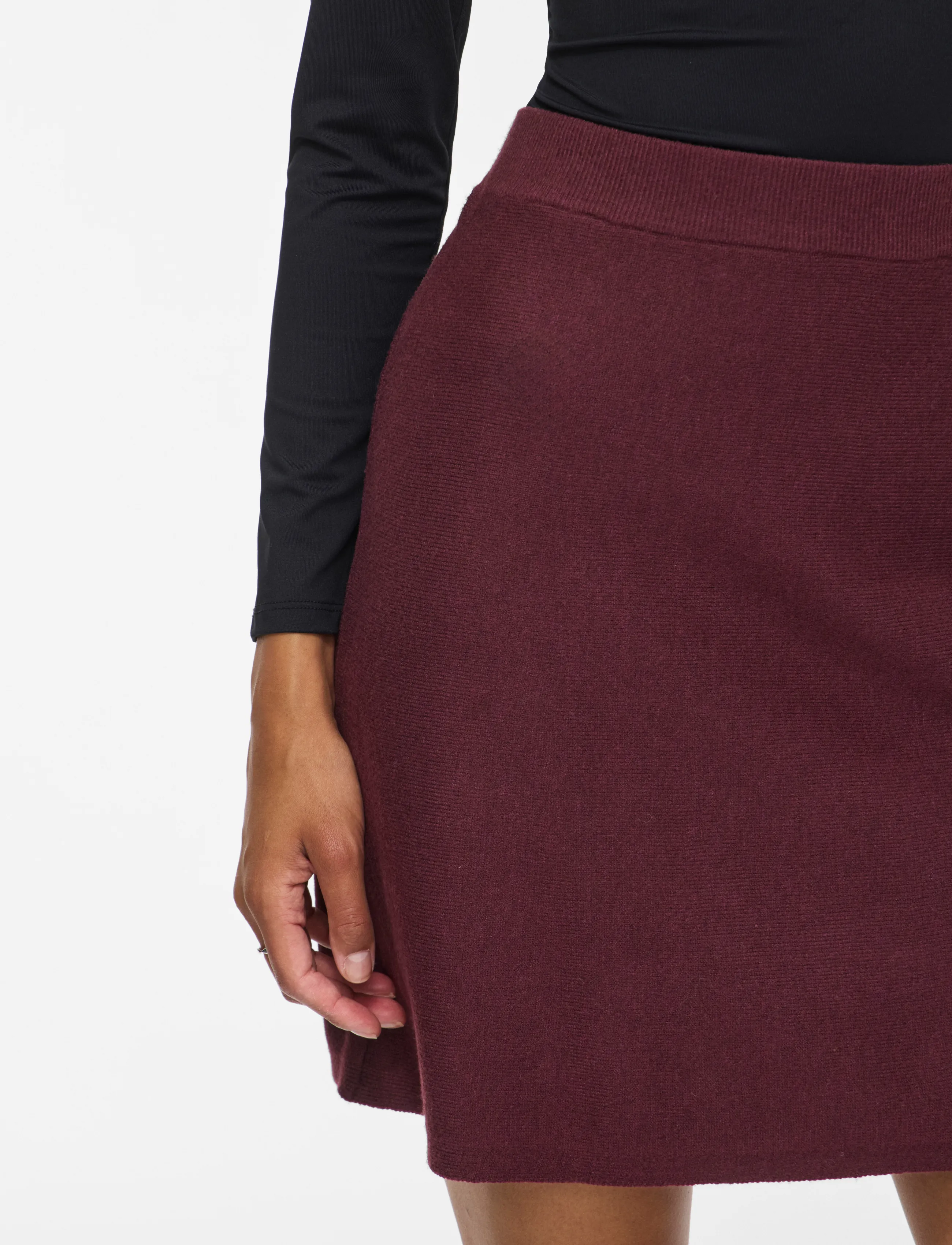 Vila - VIKERRY HW KNIT SKIRT - NOOS - strikkede nederdele - port royale - 5