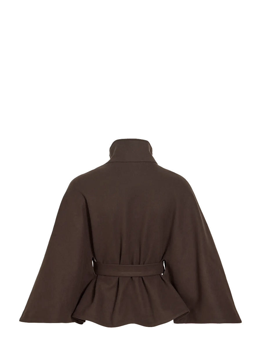 Vila - VISOLO HIGHNECK CAPE JACKET/KA - tunna jackor - coffee bean - 2