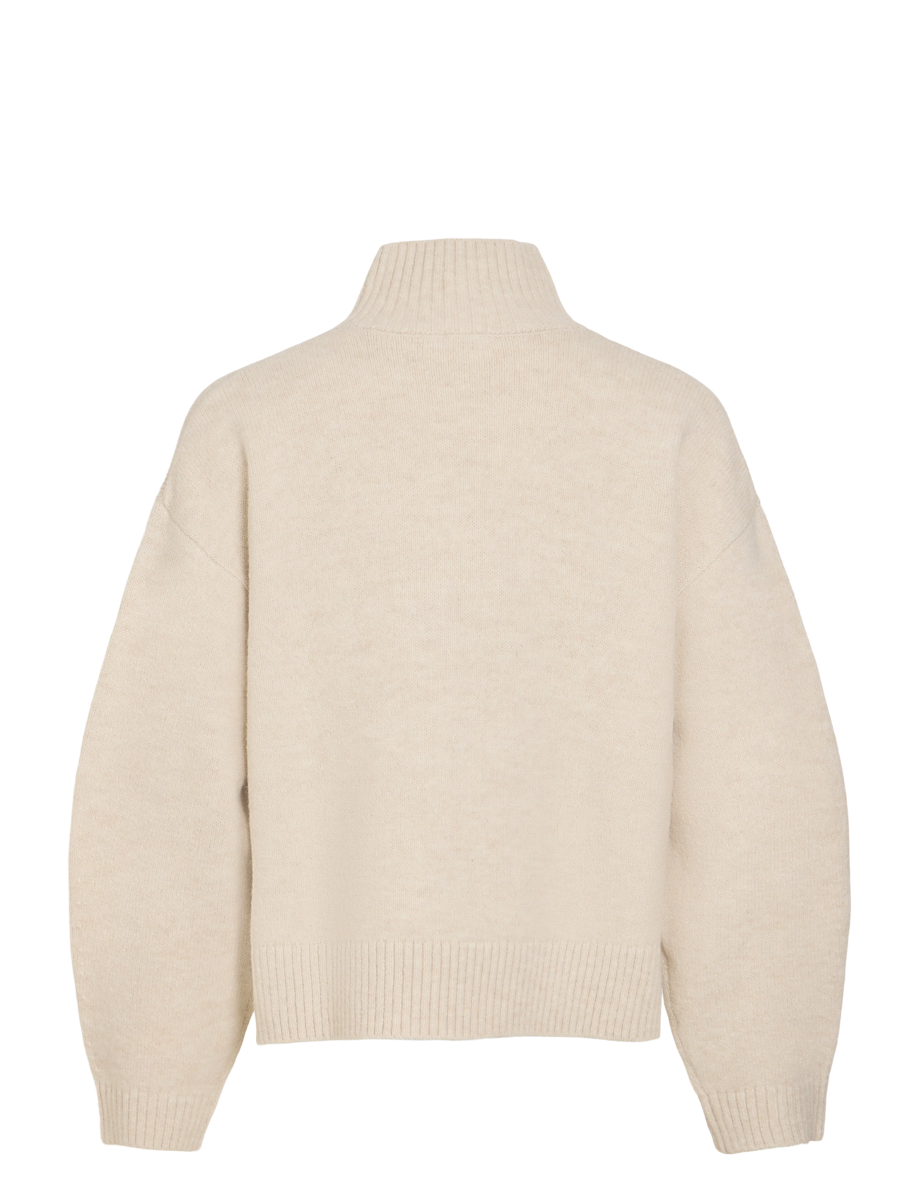 Vila - VISIA L/S HIGH NECK KNIT PULLOVER-NOOS - birch - 2