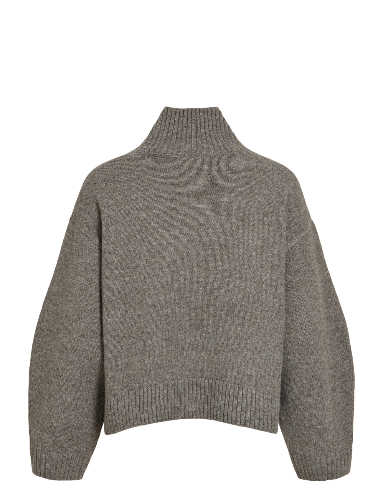 Vila - VISIA L/S HIGH NECK KNIT PULLOVER-NOOS - kampsunid - falcon - 2
