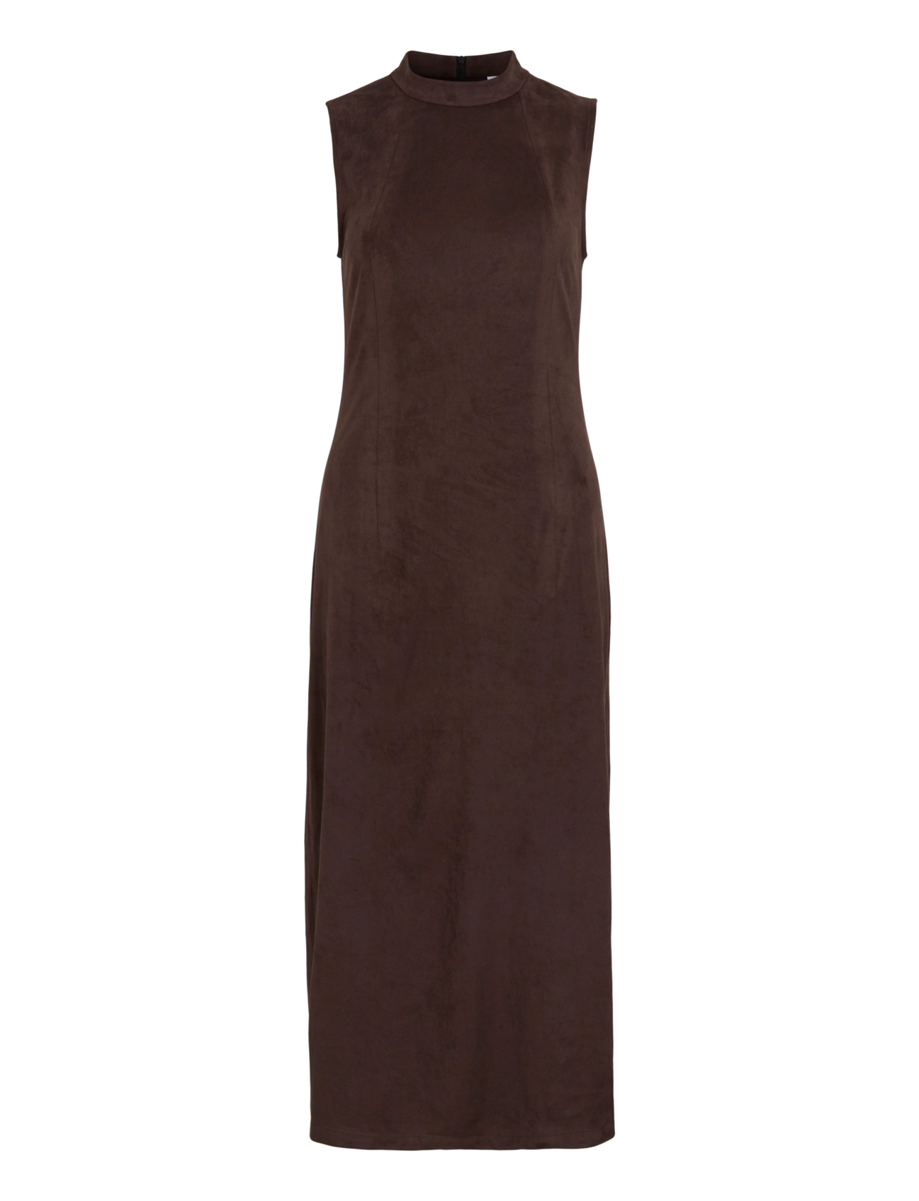 Vila Vichoose S/L Highneck Midi Dress/Ka, 42, Brown, Kjoler > Knælange Og Midi, Dame