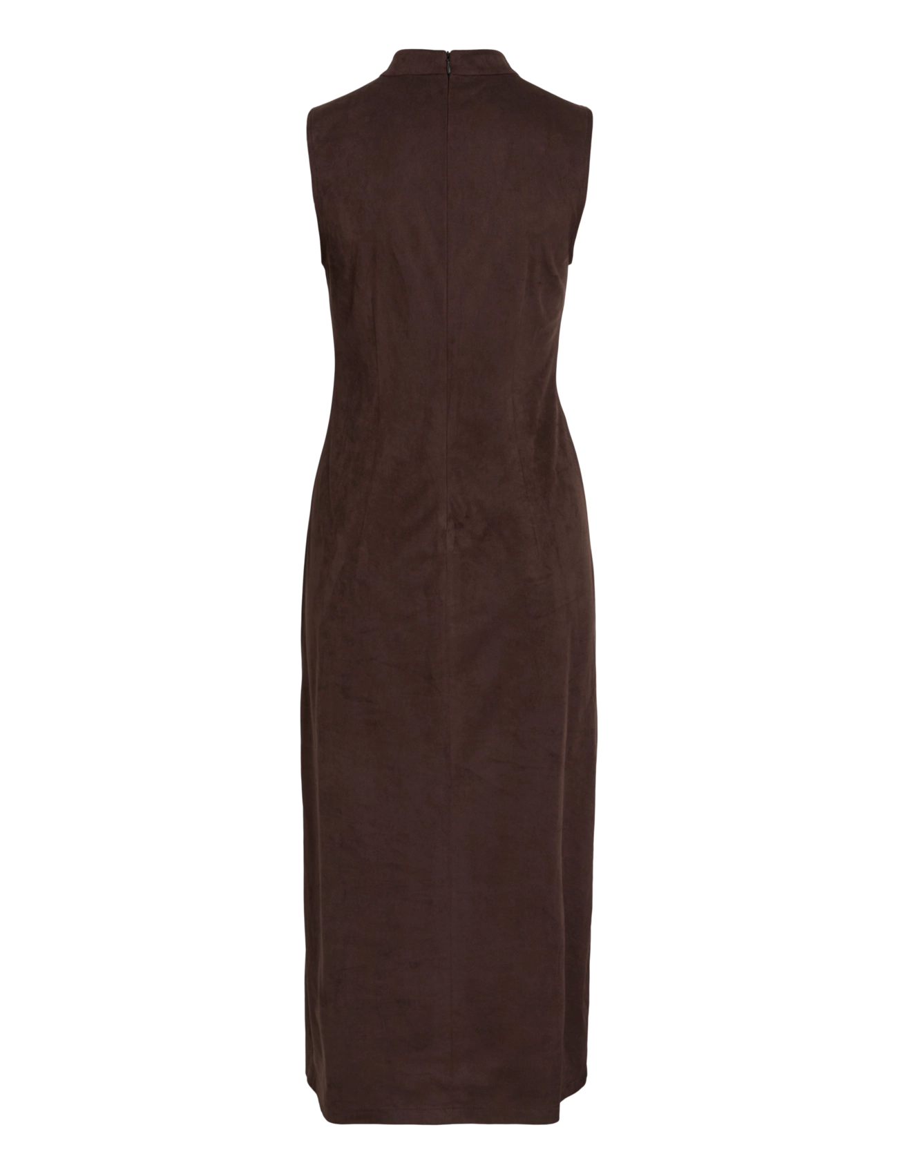 Vila - VICHOOSE S/L HIGHNECK MIDI DRESS/KA - coffee bean - 1
