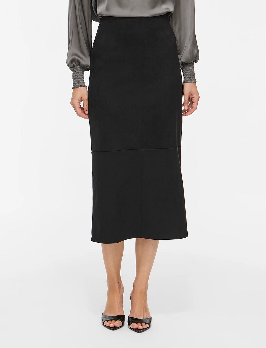 Vila - VINANCY IDA HW MIDI SKIRT/KA - black - 0
