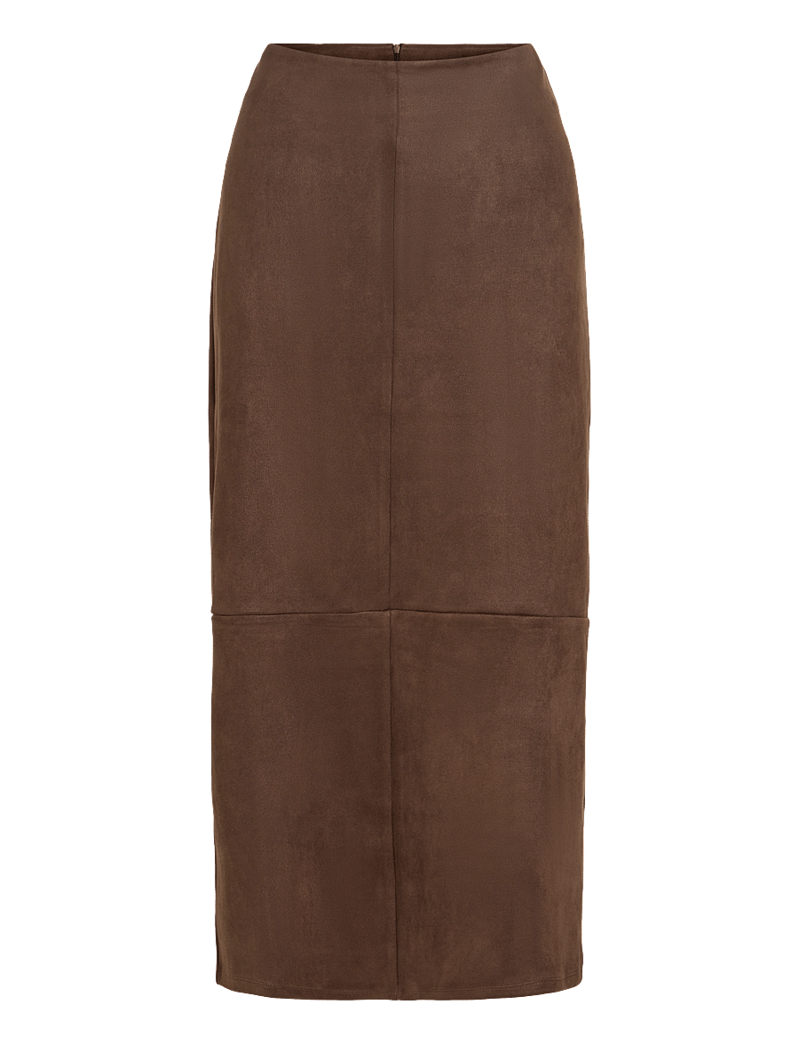 Vila - VINANCY IDA HW MIDI SKIRT/KA - coffee bean - 1