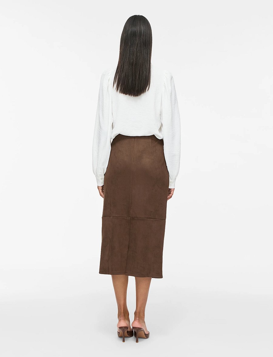 Vila - VINANCY IDA HW MIDI SKIRT/KA - coffee bean - 2