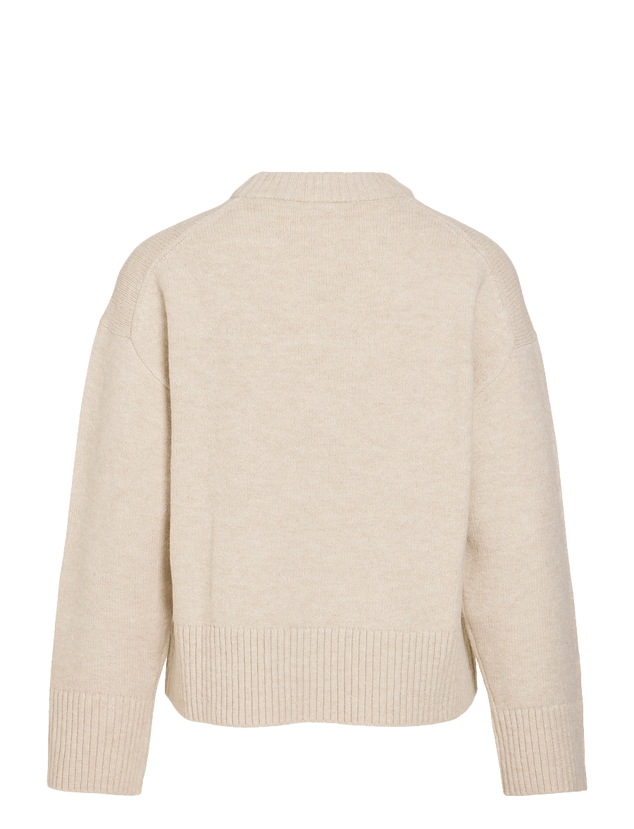 Vila - VISIA L/S O-NECK KNIT PULLOVER - kampsunid - birch - 2