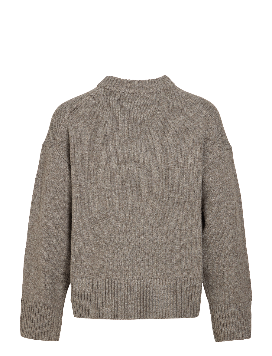 Vila - VISIA L/S O-NECK KNIT PULLOVER - pullover - falcon - 2