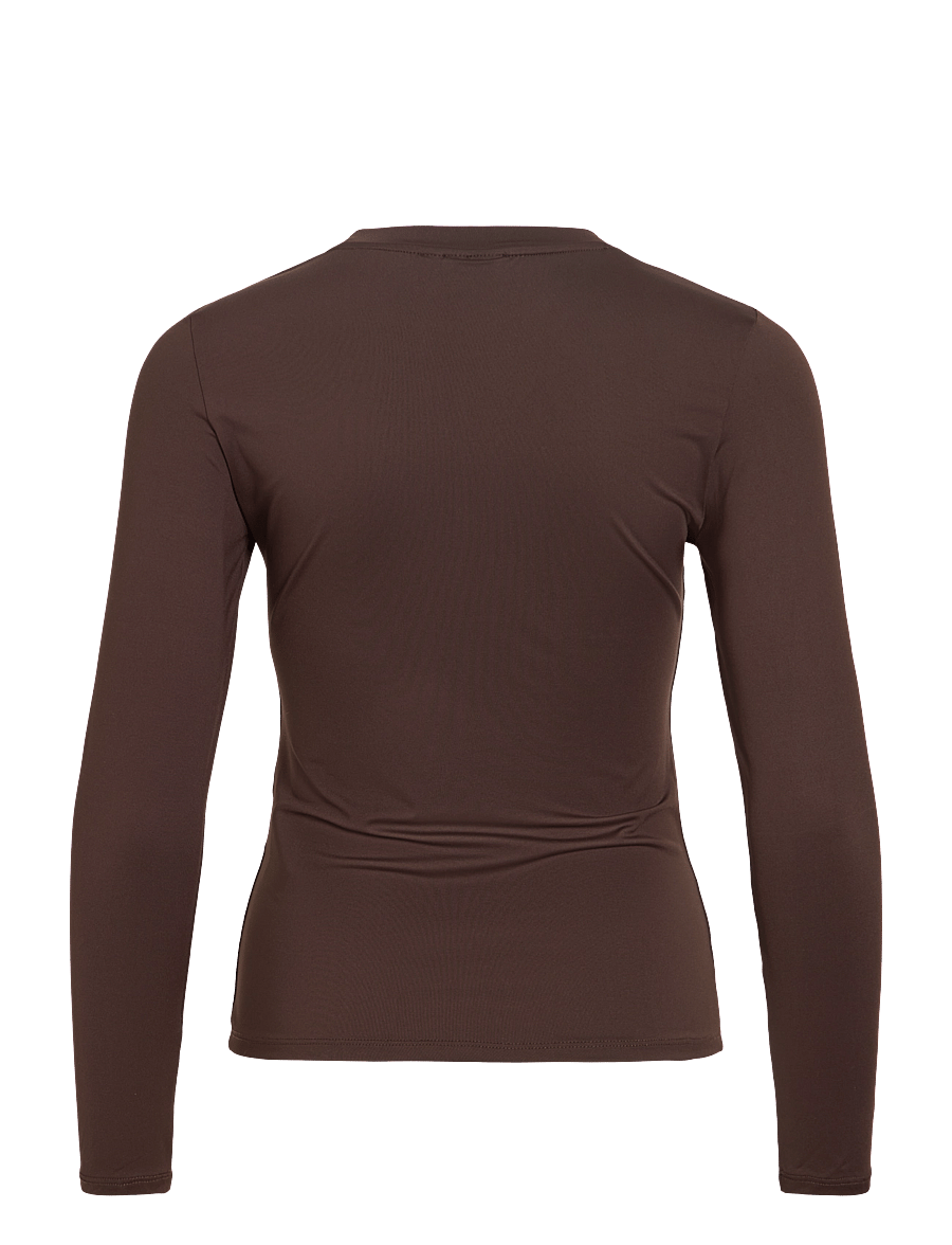 Vila - VIKENZA L/S O-NECK TOP/KA - langärmlige tops - coffee bean - 2
