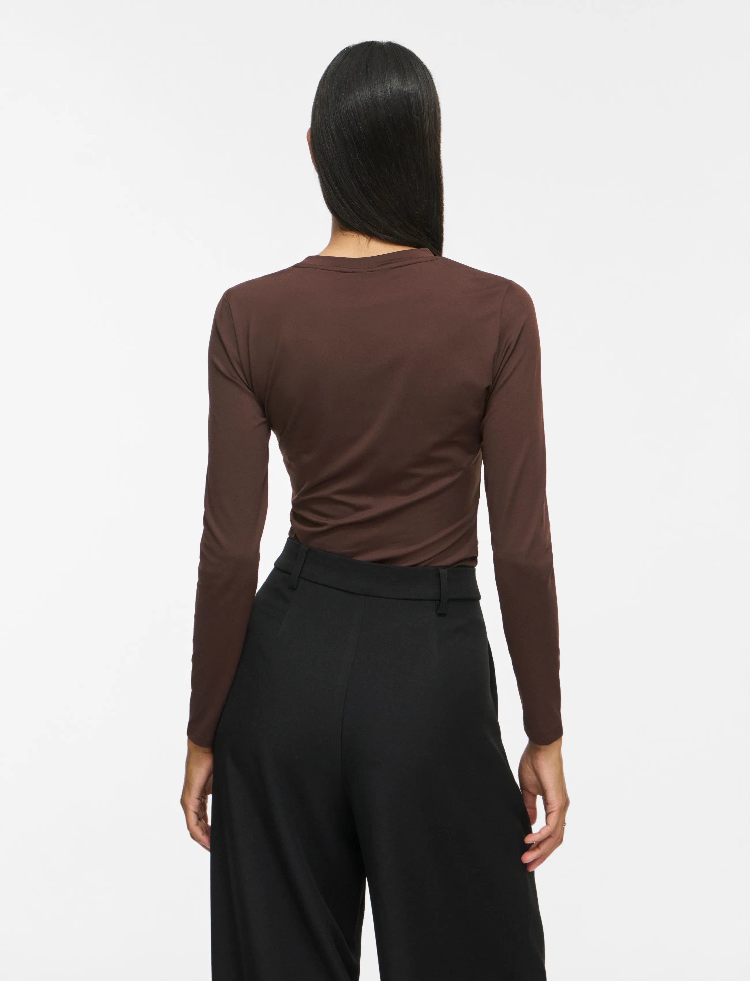 Vila - VIKENZA L/S O-NECK TOP/KA - langärmlige tops - coffee bean - 3