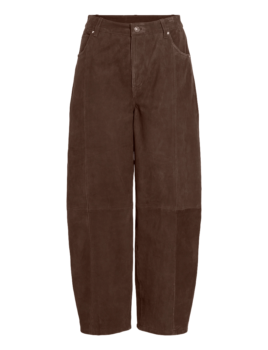 Vila - VIIDA BARREL HW PANTS/1/KA - coffee bean - 1