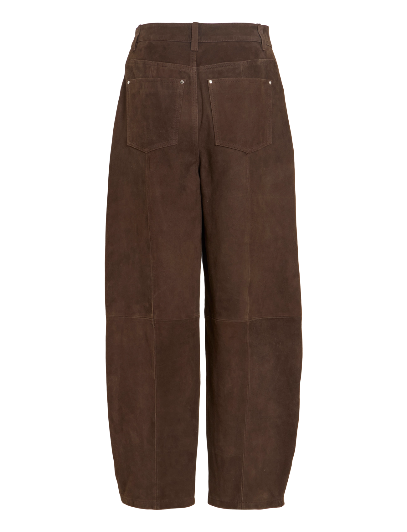 Vila - VIIDA BARREL HW PANTS/1/KA - coffee bean - 2
