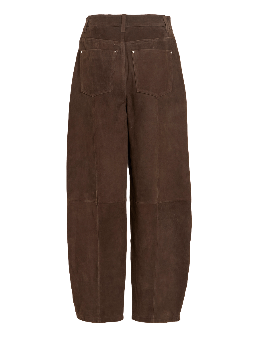 Vila - VIIDA BARREL HW PANTS/1/KA - coffee bean - 2