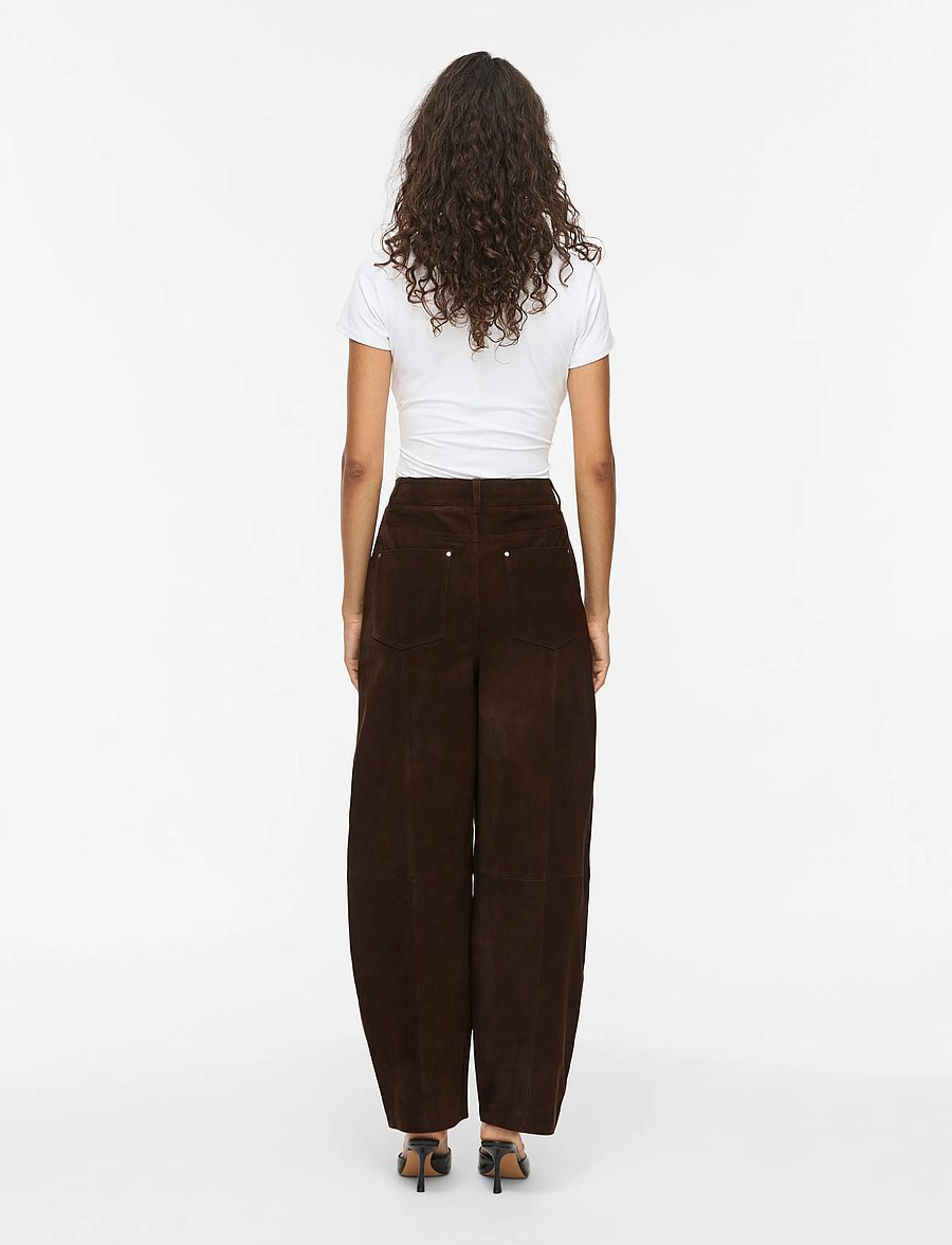 Vila - VIIDA BARREL HW PANTS/1/KA - coffee bean - 3