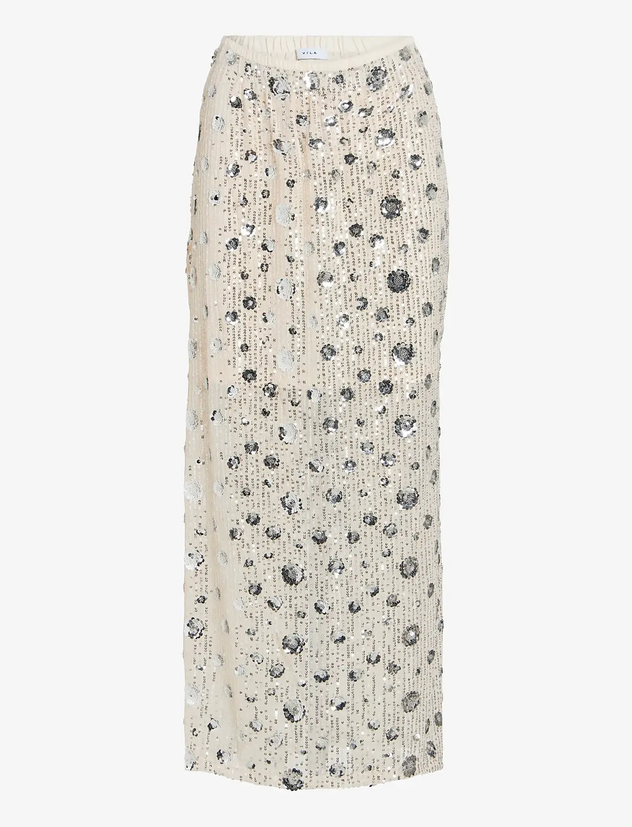 Vila - VIISILD HW SEQUINS SKIRT - paljettkjolar - birch - 0