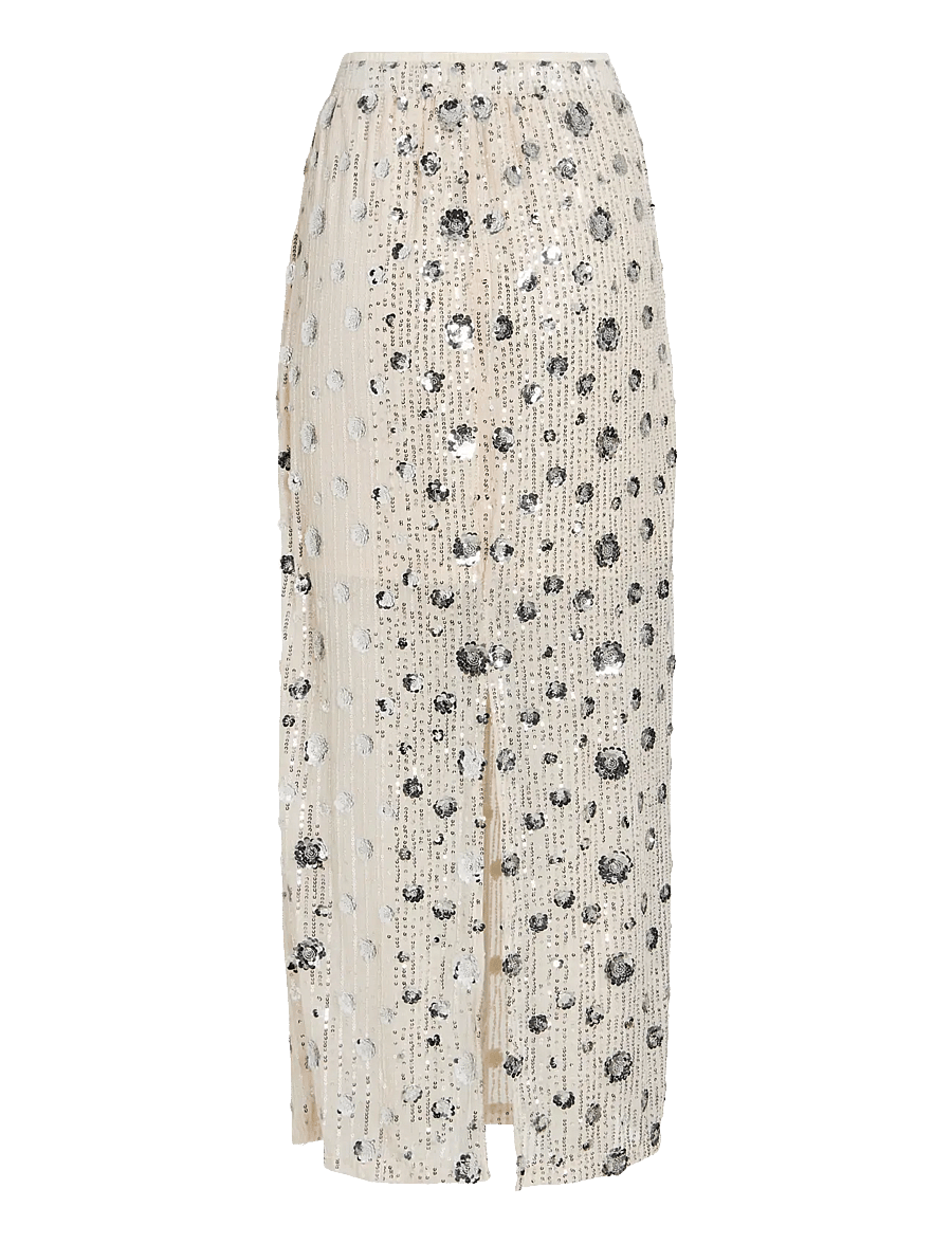 Vila - VIISILD HW SEQUINS SKIRT - sequin skirts - birch - 2