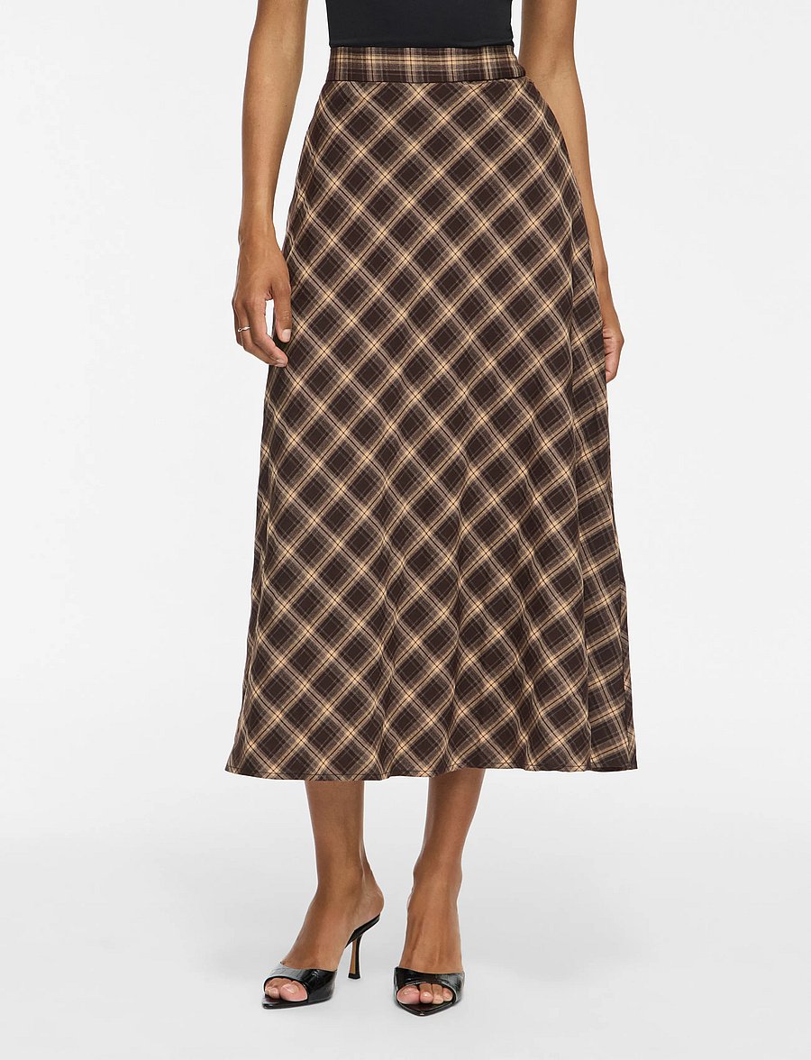 Vila - VILENE CHECK ANKLE SKIRT/SPI - nomad - 0