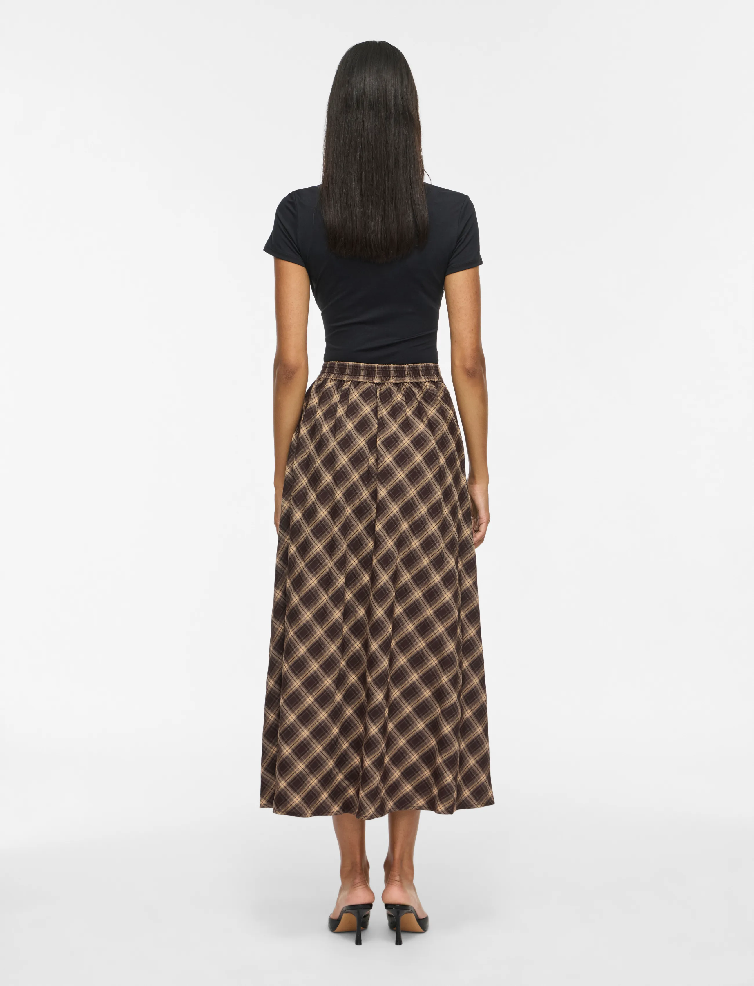 Vila - VILENE CHECK ANKLE SKIRT/SPI - nomad - 3