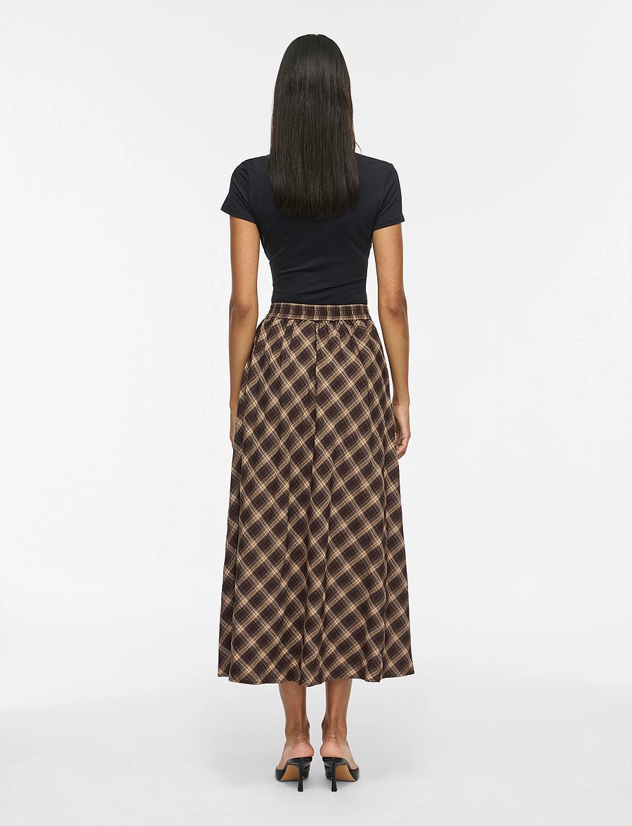 Vila - VILENE CHECK ANKLE SKIRT/SPI - nomad - 3