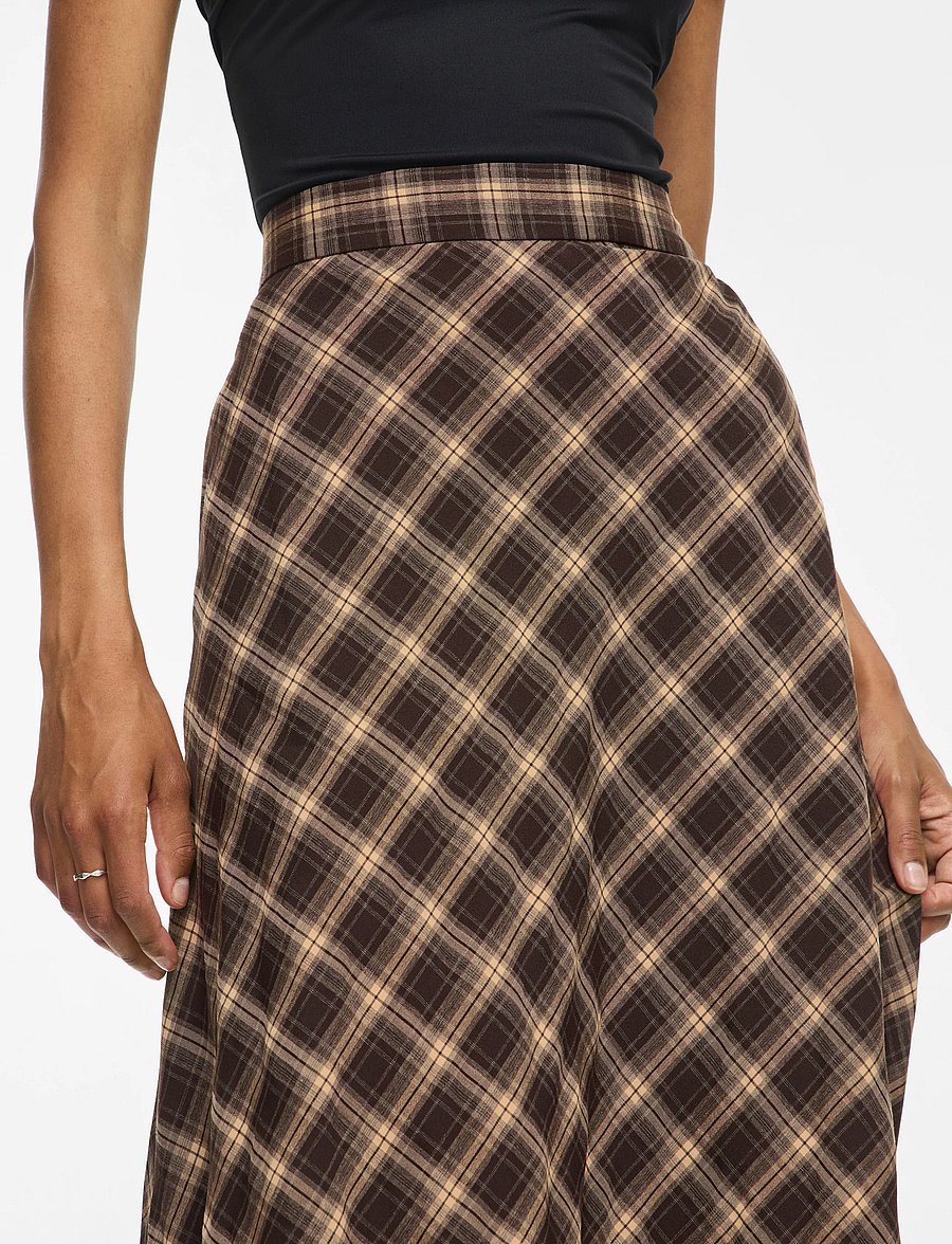 Vila - VILENE CHECK ANKLE SKIRT/SPI - nomad - 5