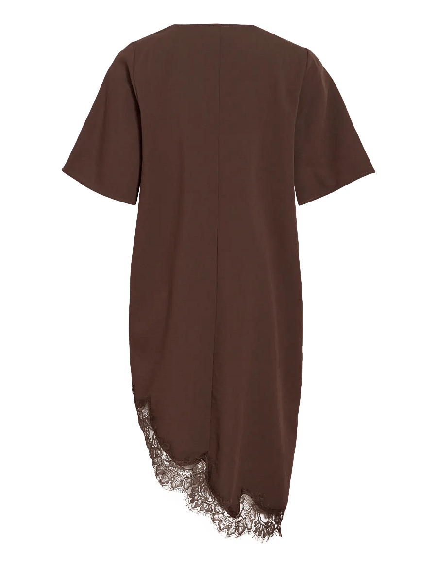 Vila - VIALICJA 2/4 LACE MIDI DRESS - spitzenkleider - coffee bean - 2