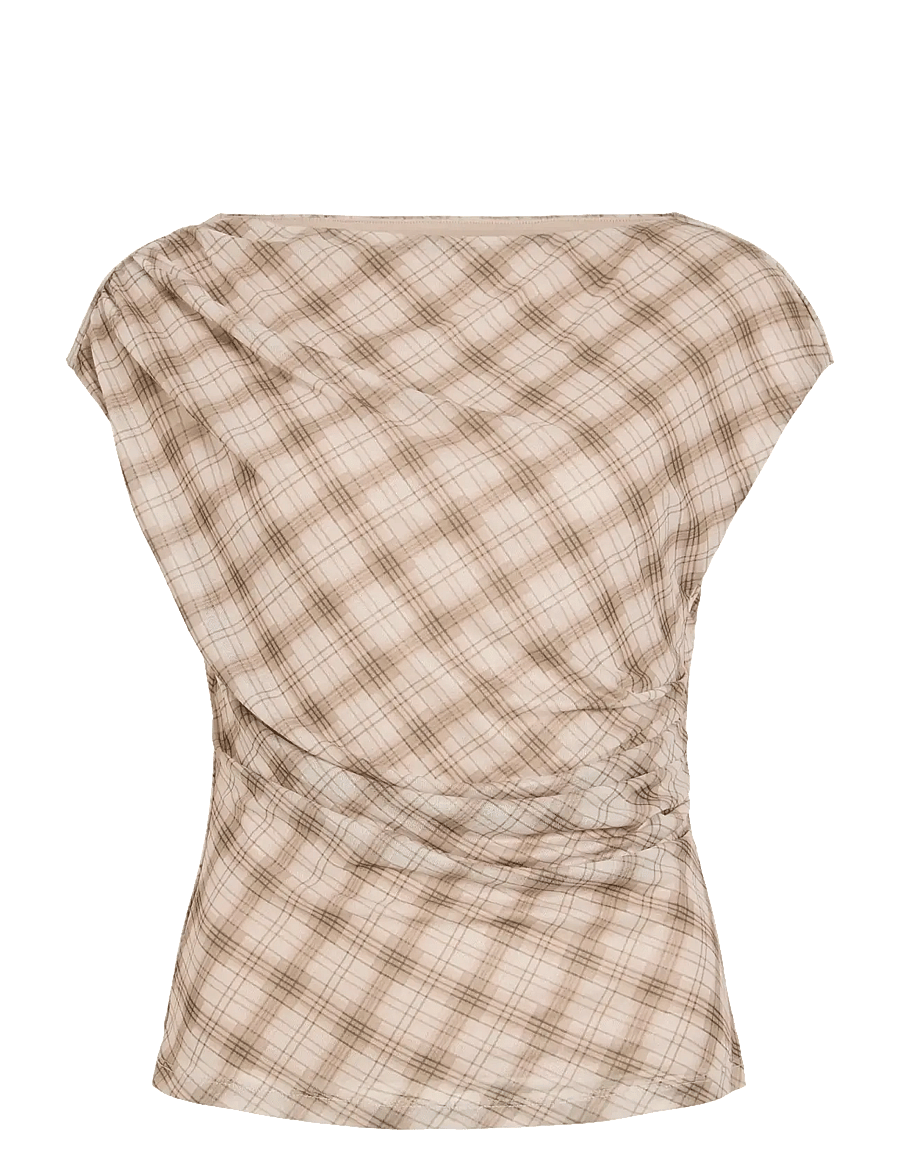 Vila - VIIDEM C/S O-NECK TOP - Ärmellose blusen - cement - 0