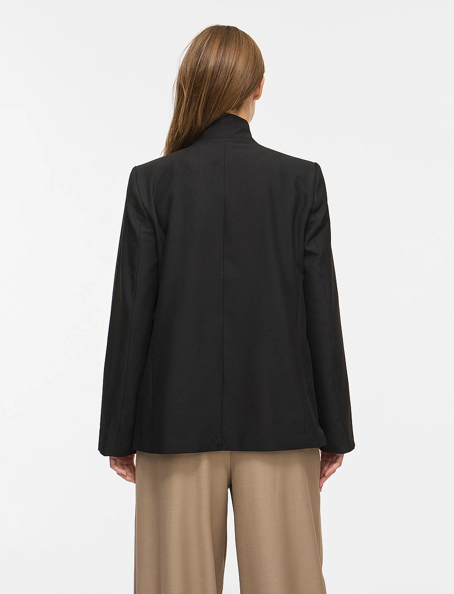 Vila - VIBEATA L/S BLAZER - Üherealised pintsakud - black - 3