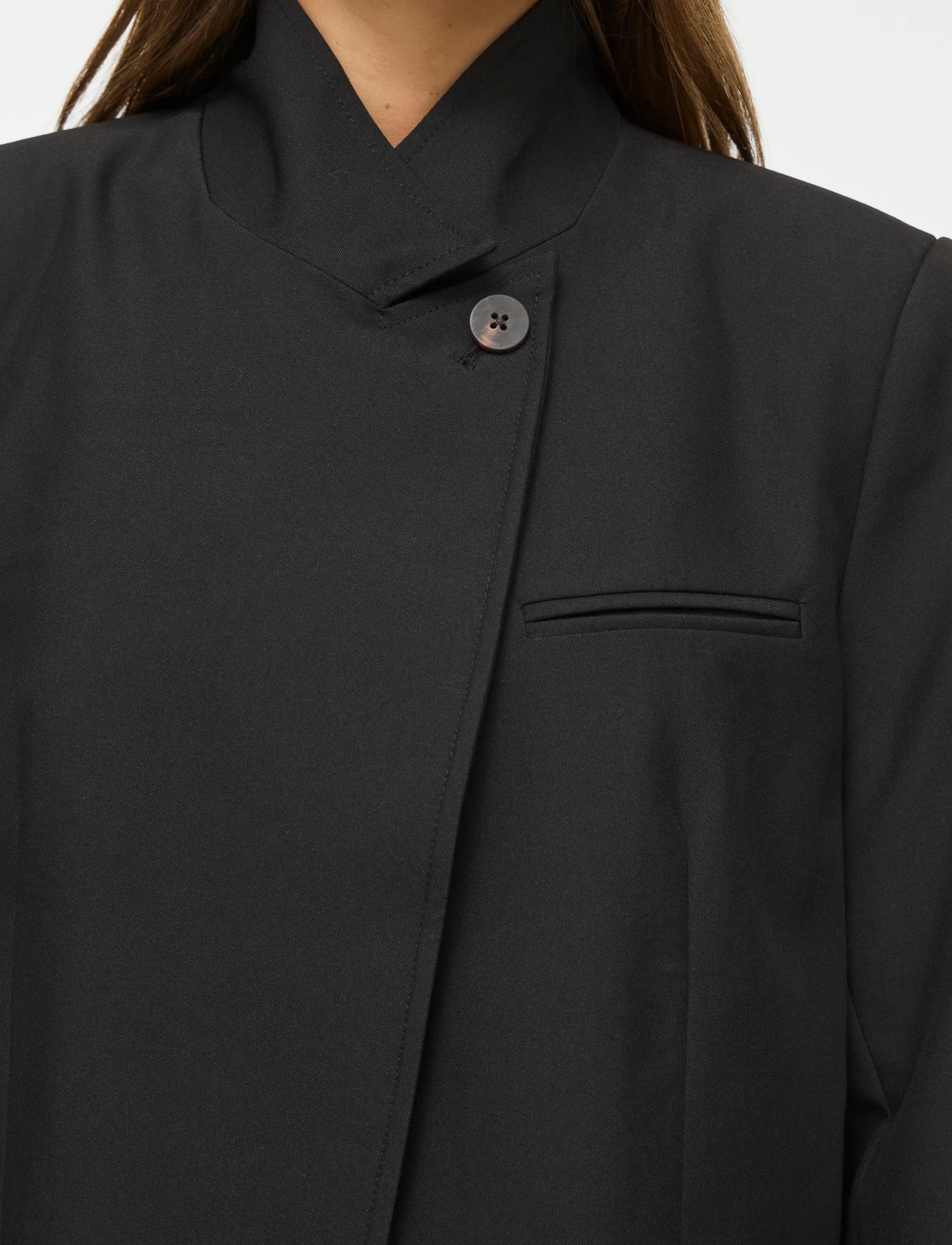 Vila - VIBEATA L/S BLAZER - Üherealised pintsakud - black - 5