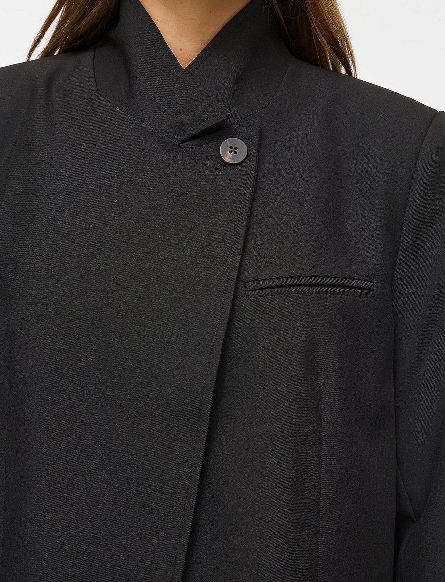 Vila - VIBEATA L/S BLAZER - Üherealised pintsakud - black - 5