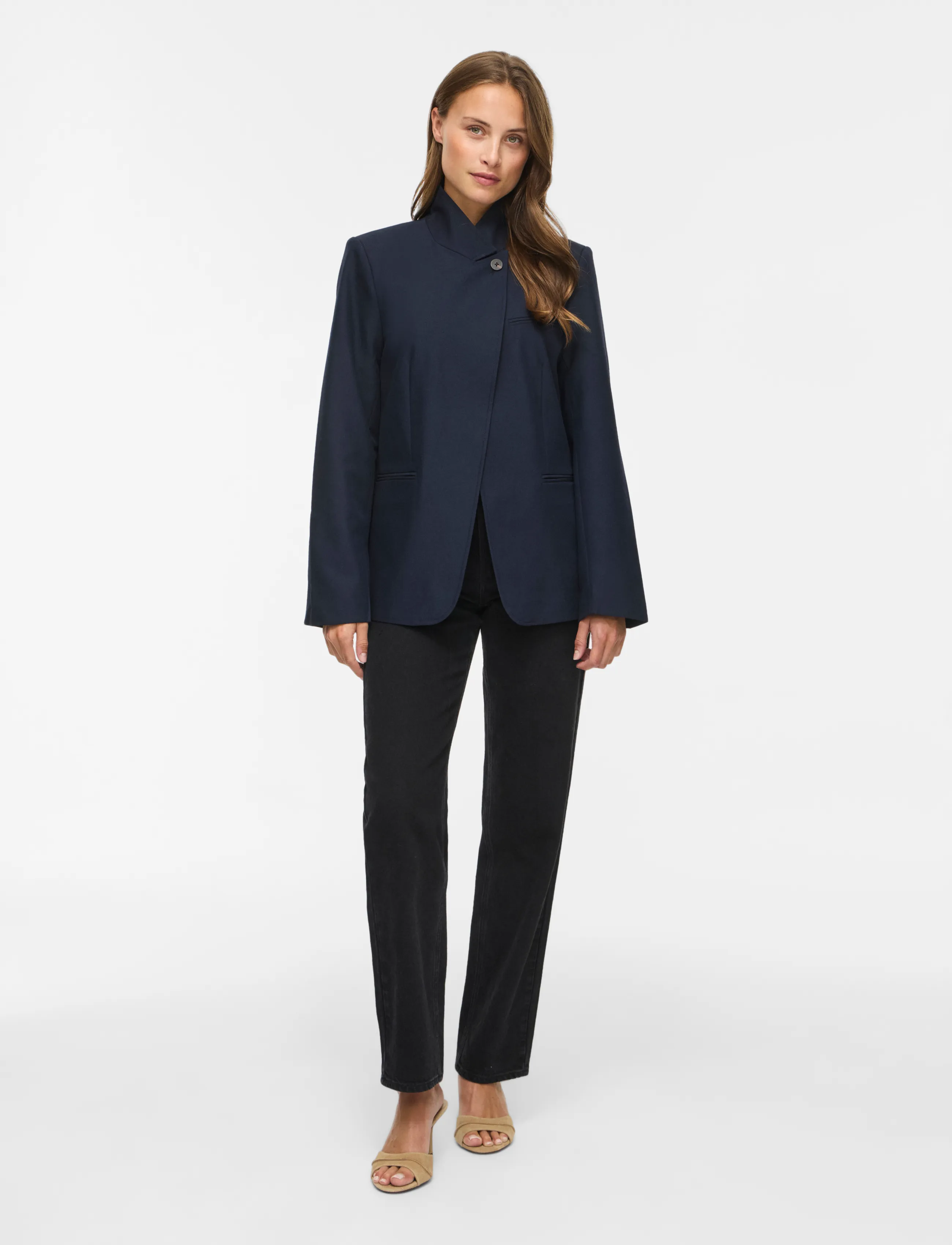 Vila - VIBEATA L/S BLAZER - enkelknäppta kavajer - navy blazer - 4