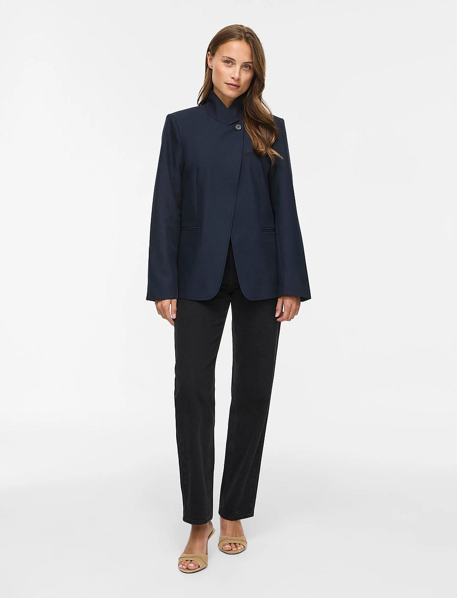 Vila - VIBEATA L/S BLAZER - enkelknäppta kavajer - navy blazer - 4