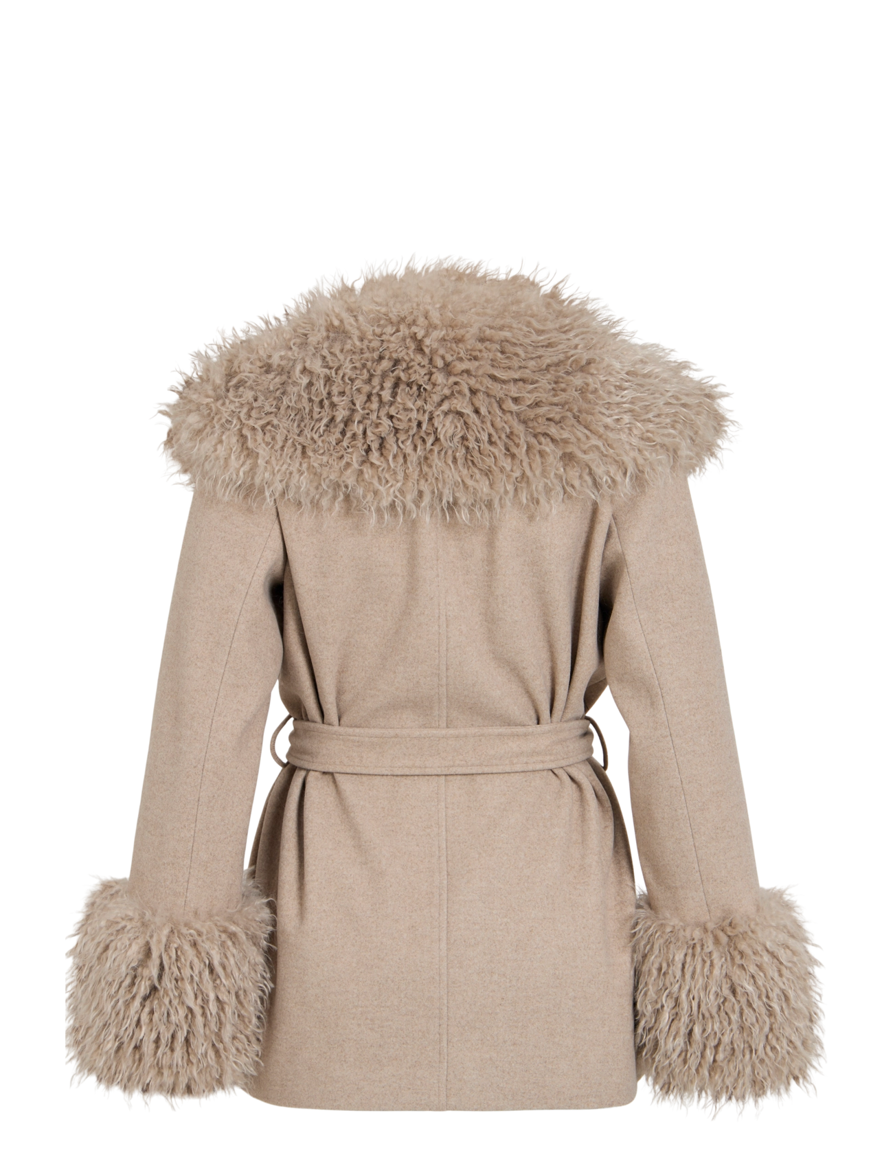 Vila - VIBALOU L/S SHORT COAT/KA - natural melange - 2