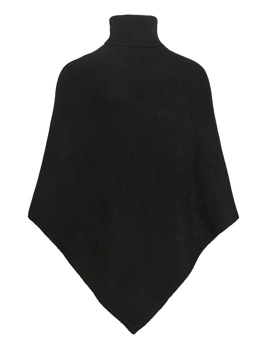 Vila - VIKIKA ROLLNECK PONCHO/KA - ponchos & capes - black - 2