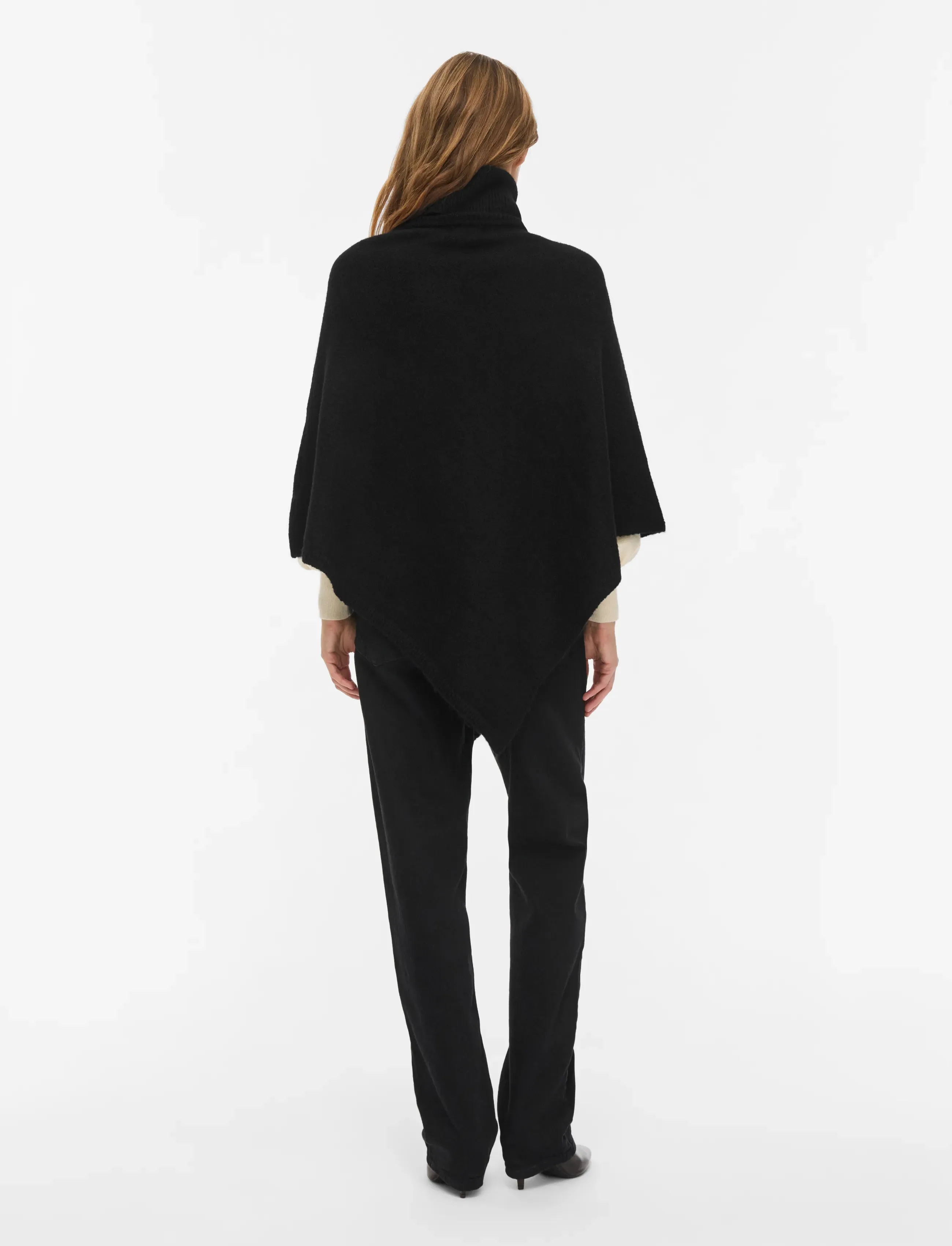 Vila - VIKIKA ROLLNECK PONCHO/KA - black - 3
