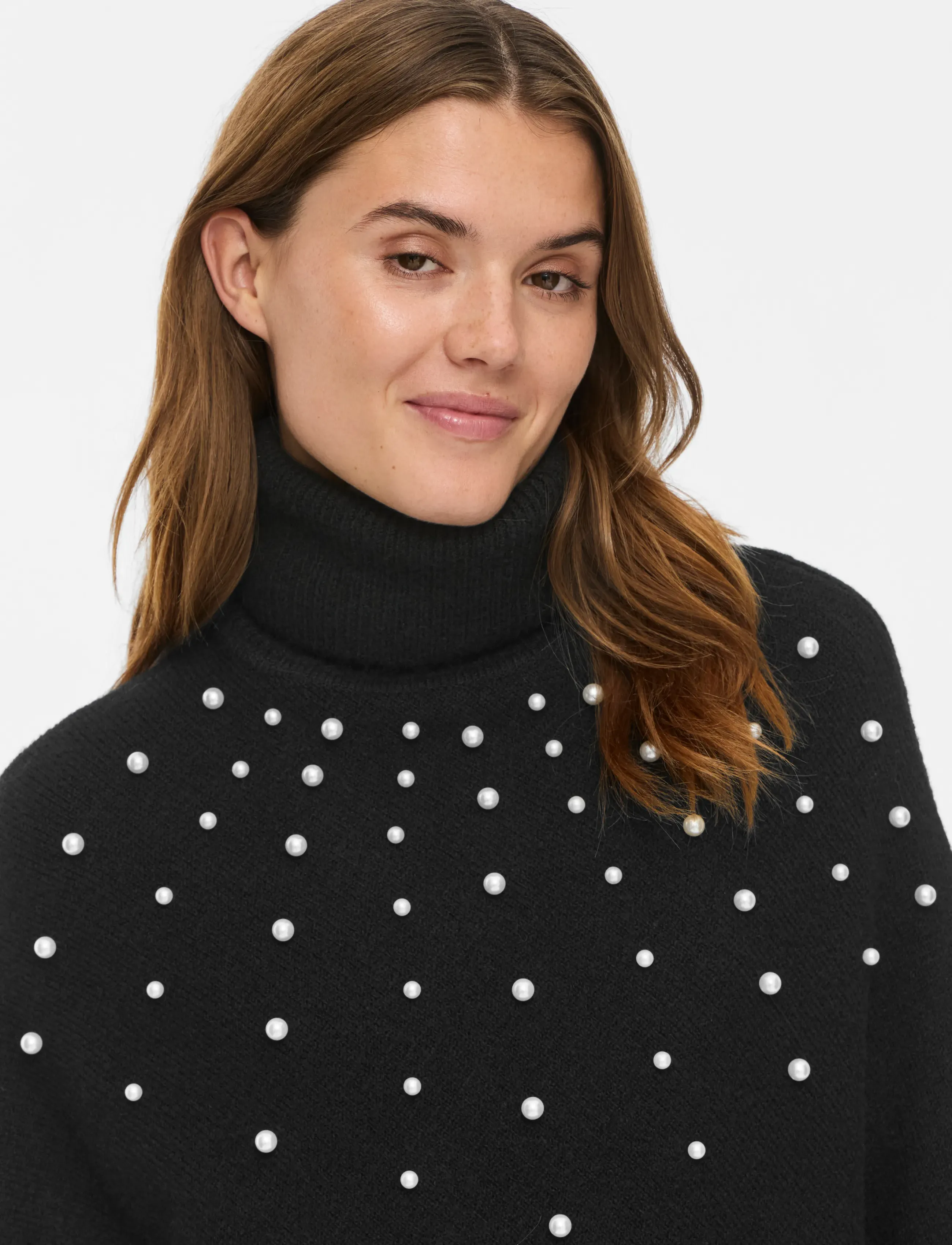 Vila - VIKIKA ROLLNECK PONCHO/KA - black - 5