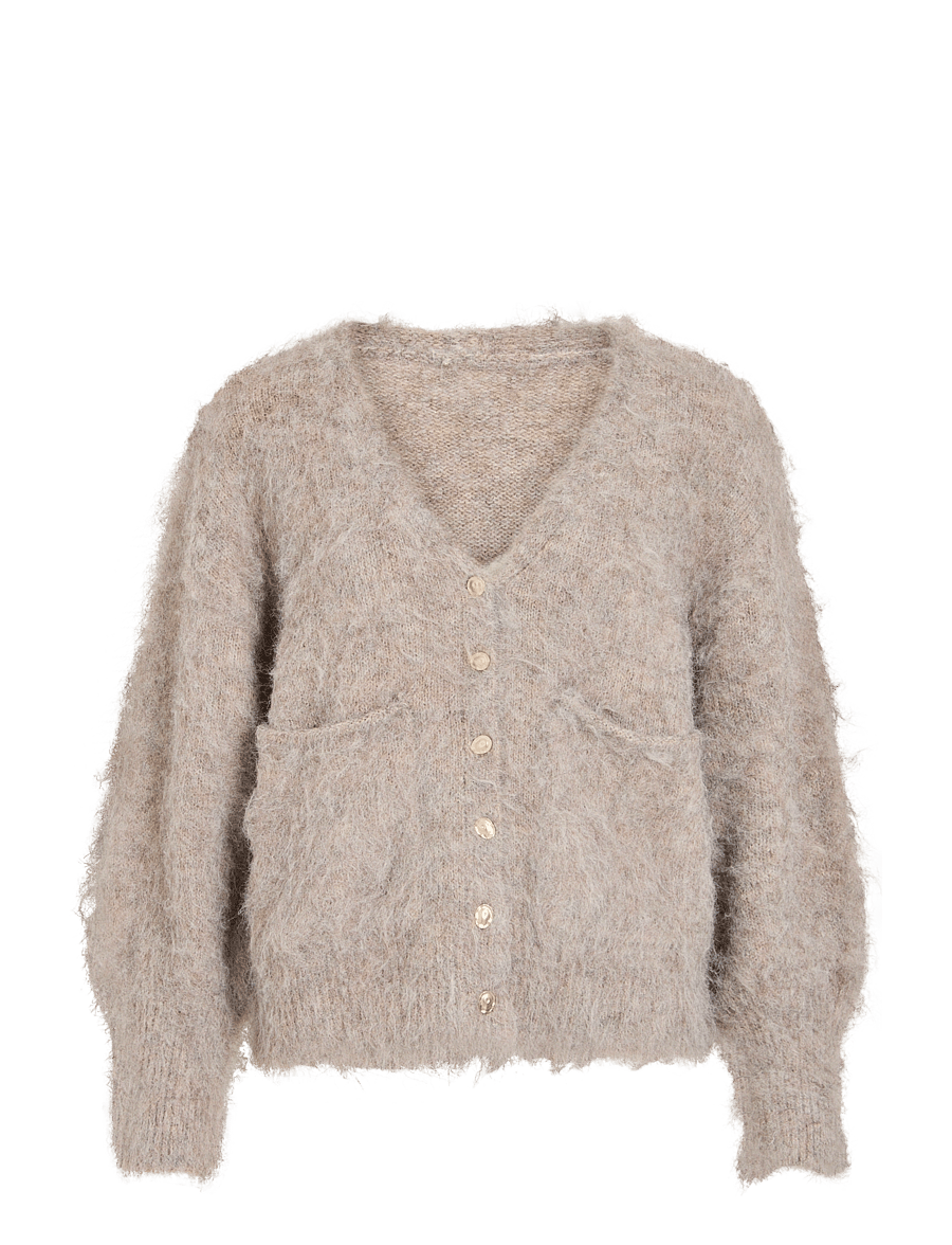 Vila - VILINNA L/S V-NECK KNIT CARDIGAN/KA - cardigans - natural melange - 0