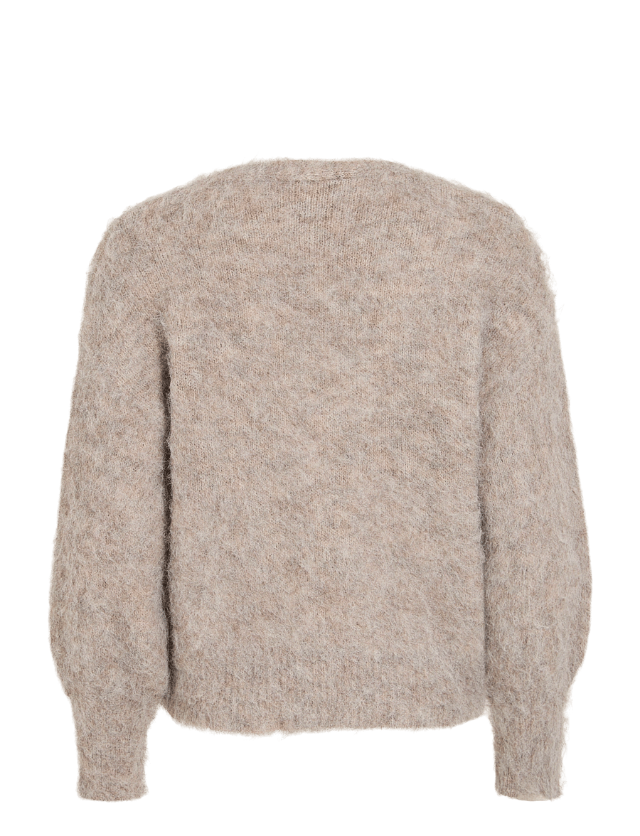 Vila - VILINNA L/S V-NECK KNIT CARDIGAN/KA - cardigans - natural melange - 1