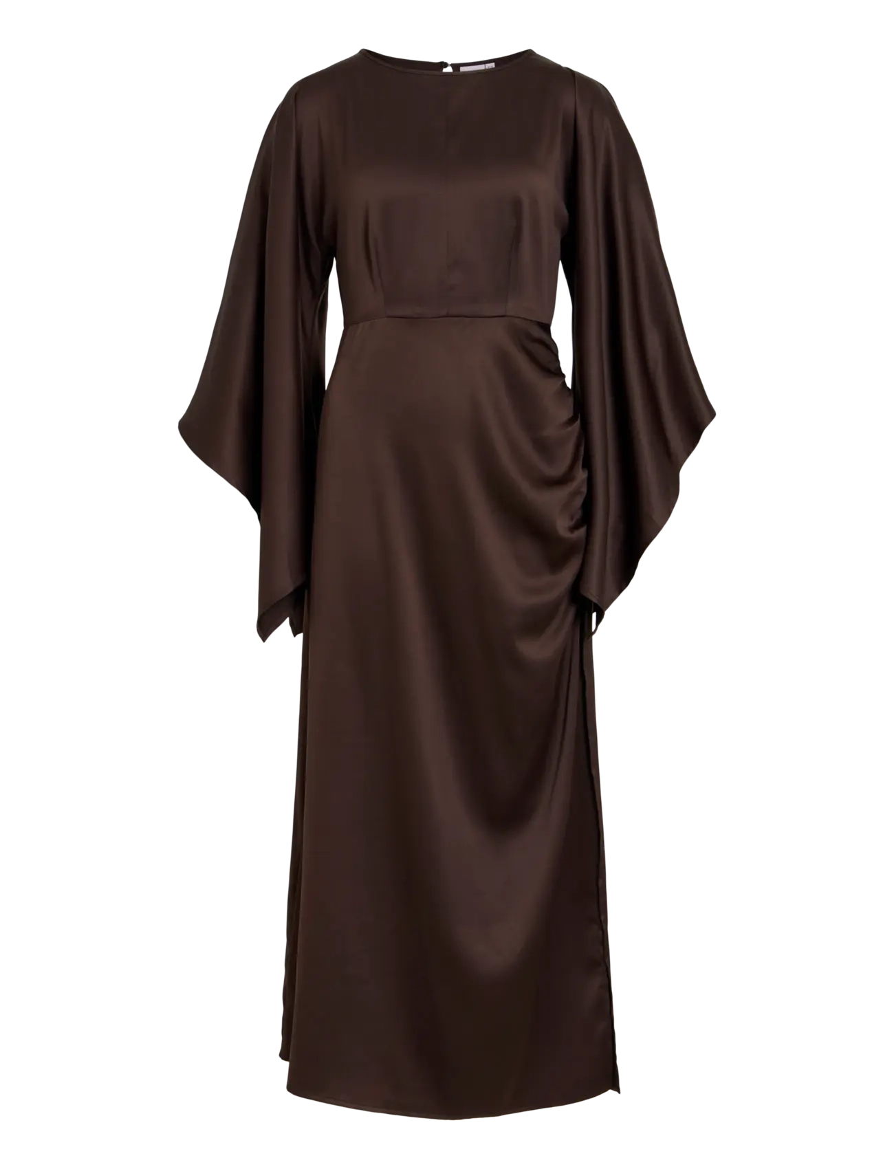 Vila VICRAZY O-NECK ANKLE DRESS/PTY/KA - Maxi Dresses - COFFEE BEAN / brown