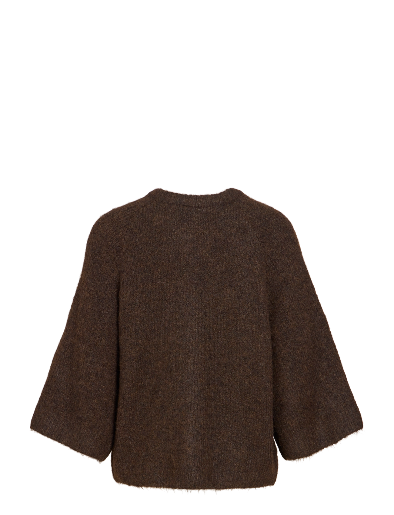 Vila - VIBOWS 3/4 KNIT CARDIGAN/LN/1 - koftor - coffee bean - 2