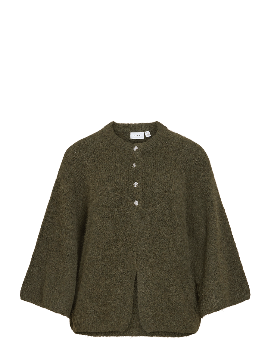 Vila - VIBOWS 3/4 KNIT CARDIGAN/LN/1 - forest night - 1
