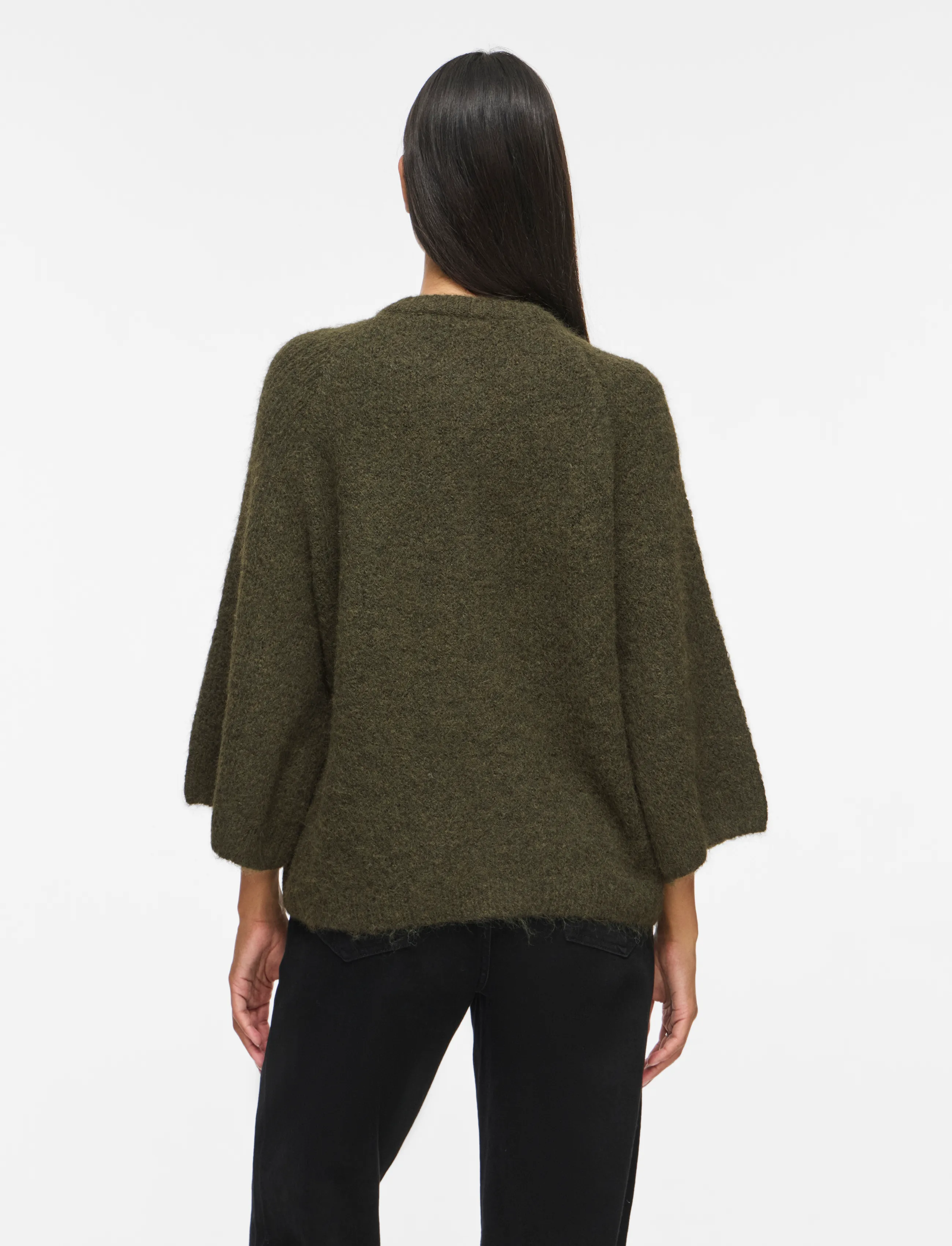 Vila - VIBOWS 3/4 KNIT CARDIGAN/LN/1 - forest night - 3