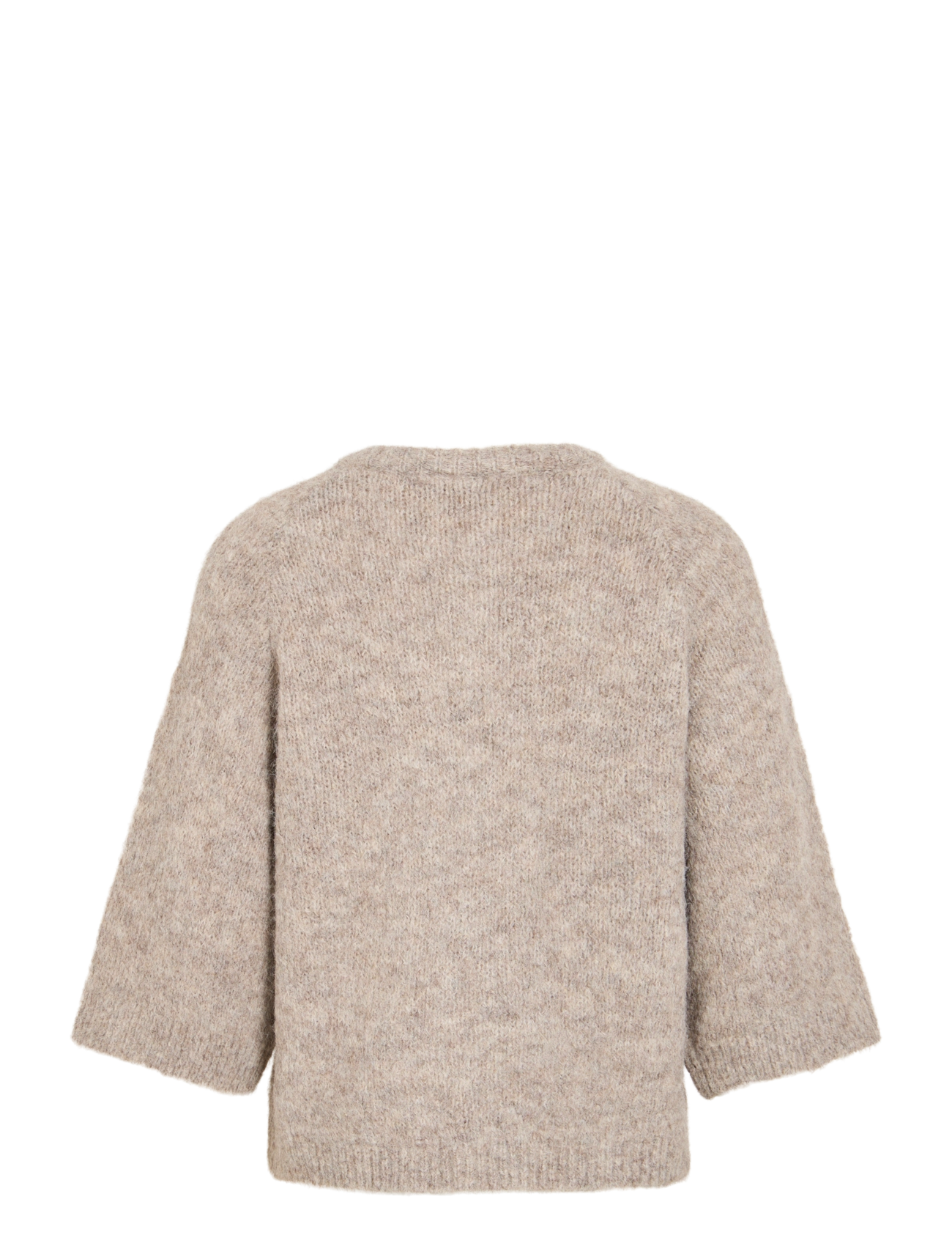 Vila - VIBOWS 3/4 KNIT CARDIGAN/LN/1 - cardigans - natural melange - 2