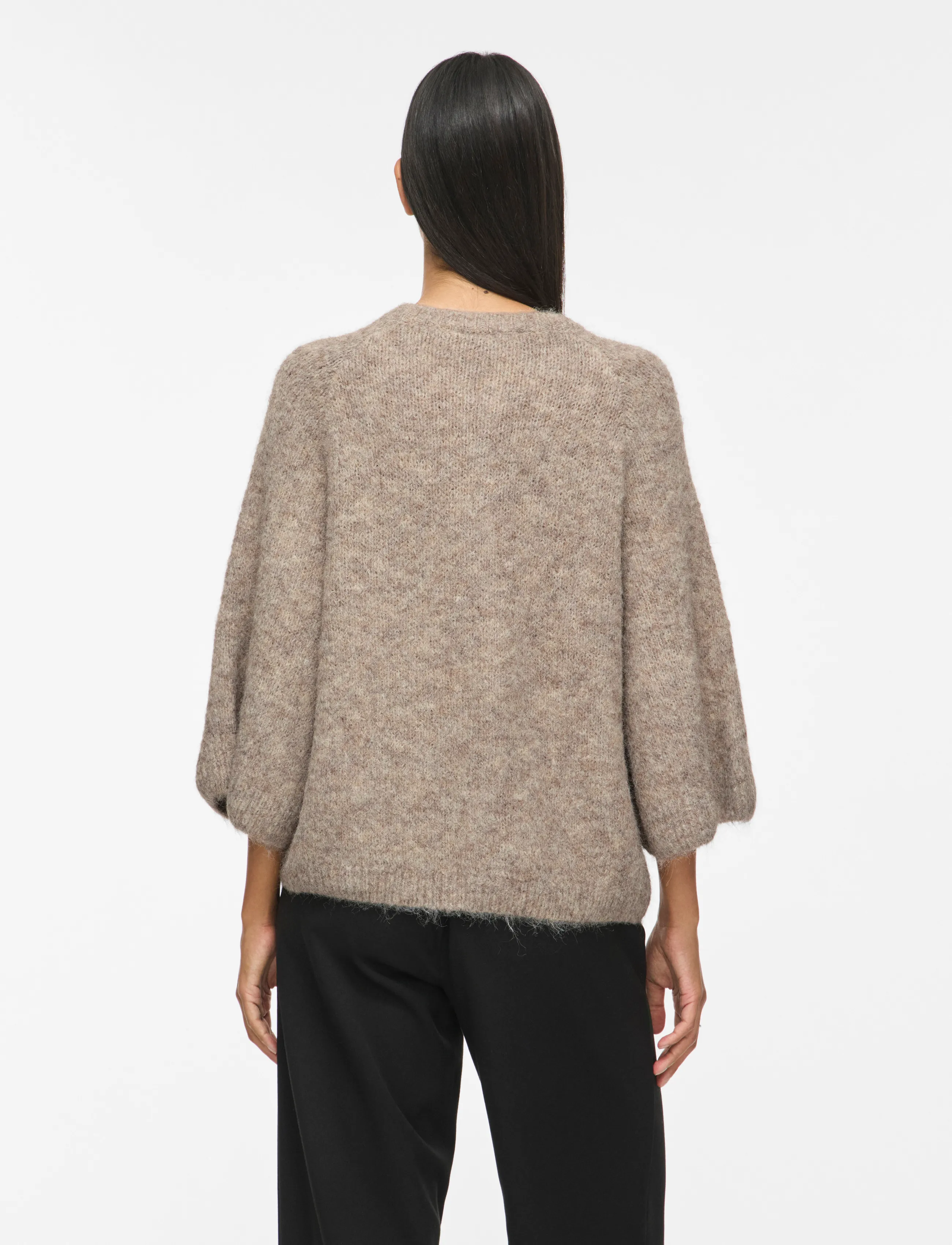 Vila - VIBOWS 3/4 KNIT CARDIGAN/LN/1 - cardigans - natural melange - 3