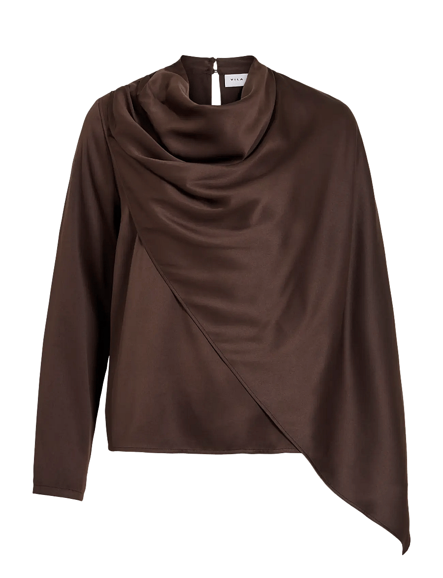 Vila - VICRAZY CAPE TOP/PTY/KA - coffee bean - 0