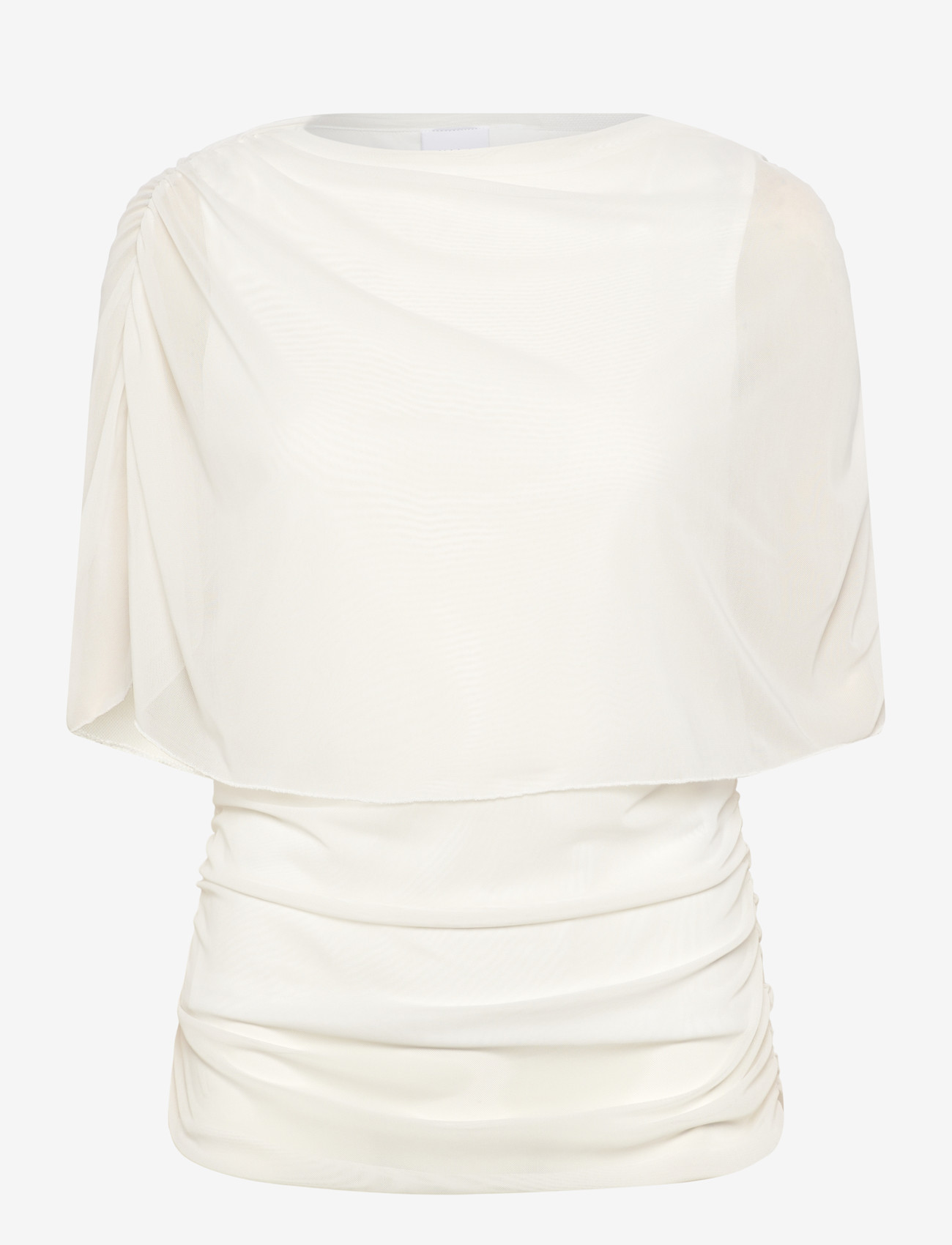 Vila - VILISSY S/L MESH TOP - laveste priser - cloud dancer - 0