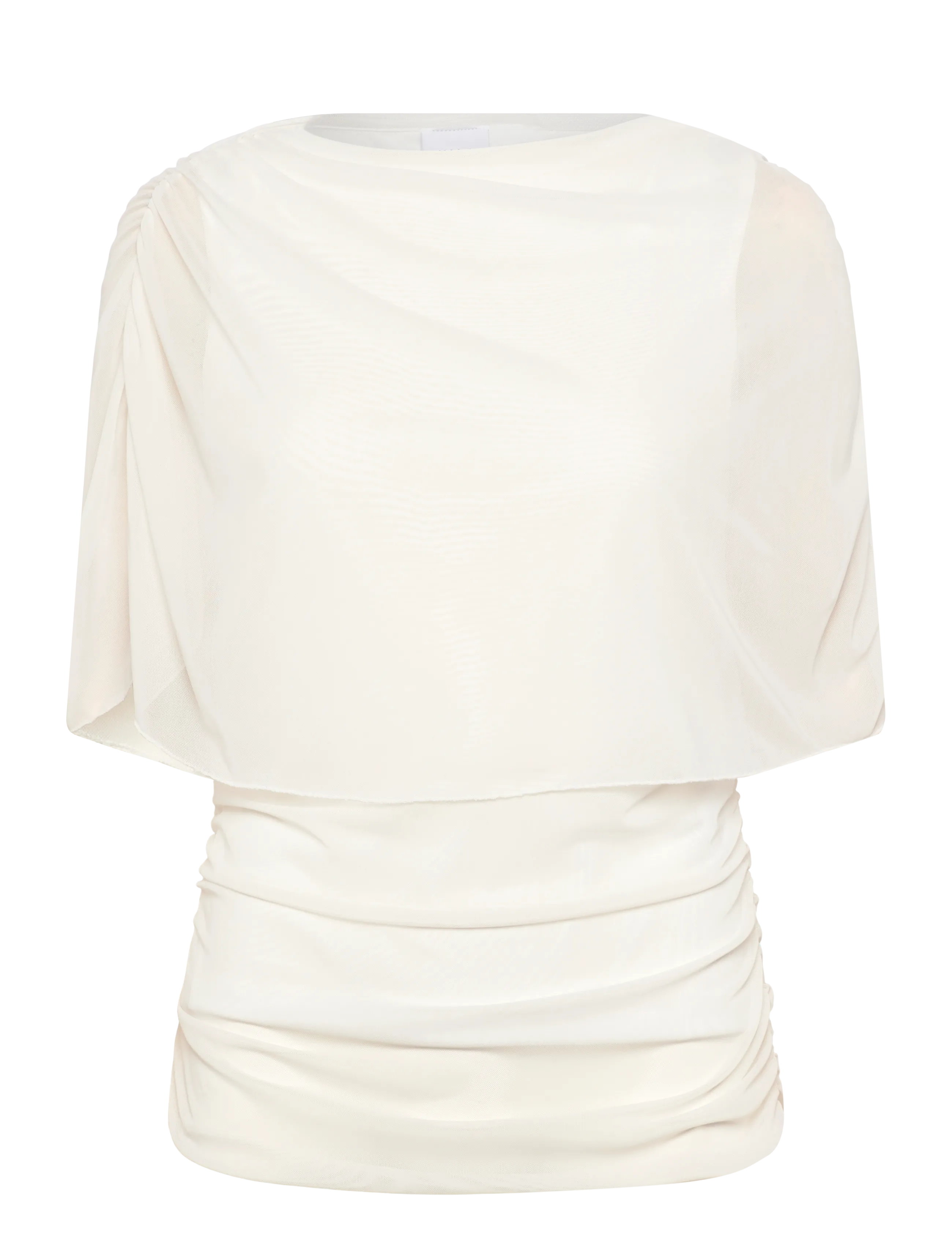 Vila VILISSY S/L MESH TOP - T-shirts & Tops - CLOUD DANCER / cream
