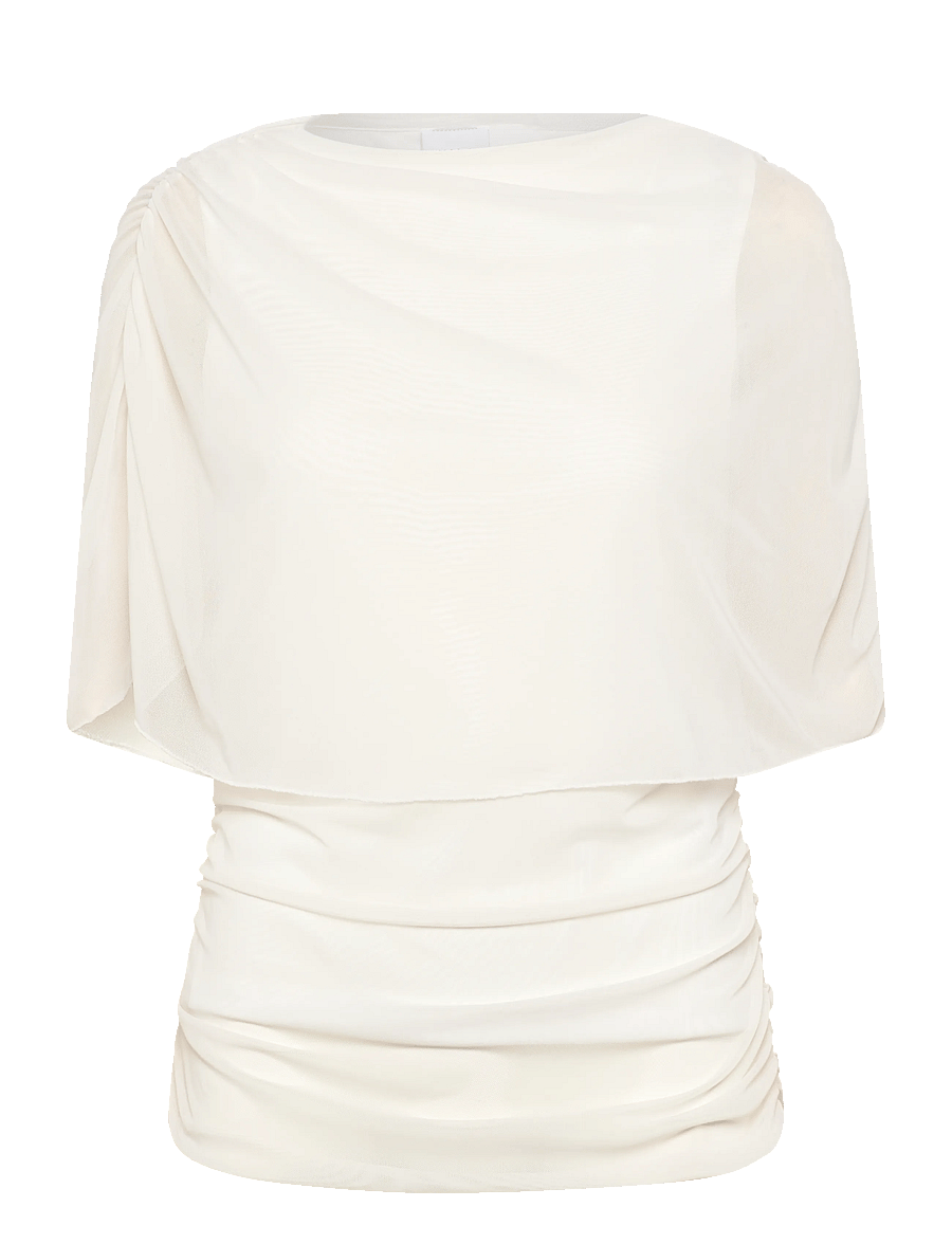 Vila - VILISSY S/L MESH TOP - Ärmellose tops - cloud dancer - 0
